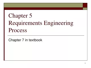 Chapter 5 Requirements Engineering Process
