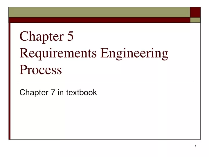 chapter 5 requirements engineering process