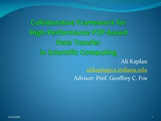 Collaborative Framework for  High-Performance P2P-based  Data Transfer  in Scientific Computing