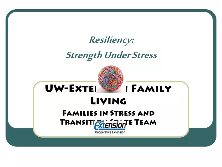 resiliency strength under stress