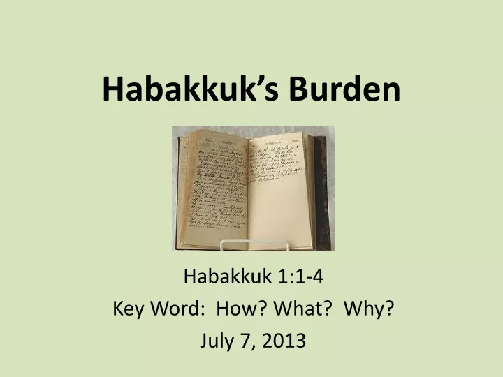 habakkuk s burden