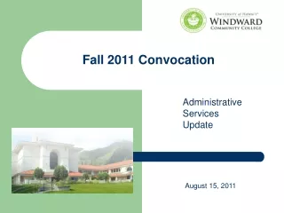 Administrative Services  Update