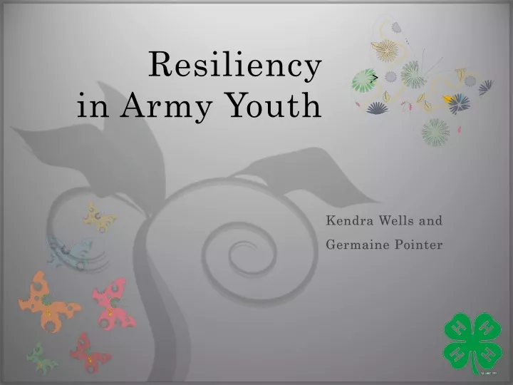 resiliency in army youth