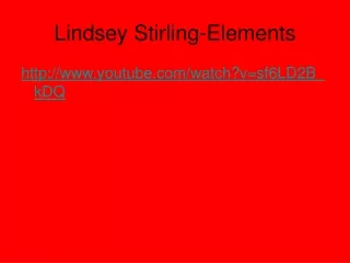 Lindsey Stirling-Elements