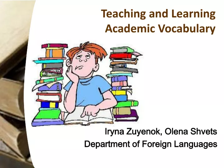 teaching and learning academic vocabulary