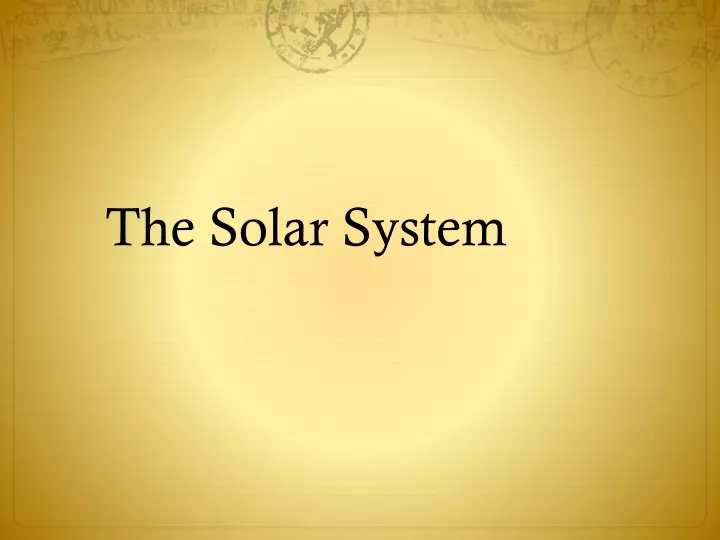 the solar system