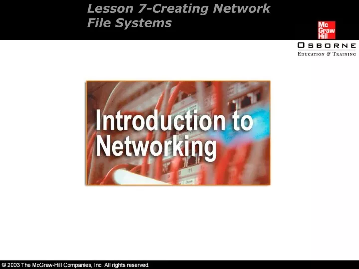 lesson 7 creating network file systems