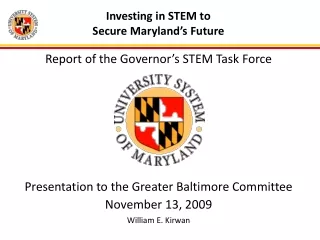 Investing in STEM to Secure Maryland’s Future