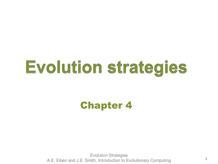 evolution strategies