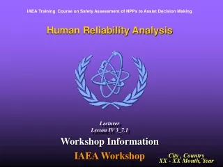 Human Reliability Analysis