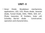 Zener Diodes and Optical Diodes in Electronics - slide 1