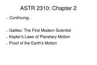ASTR 2310: Chapter 2