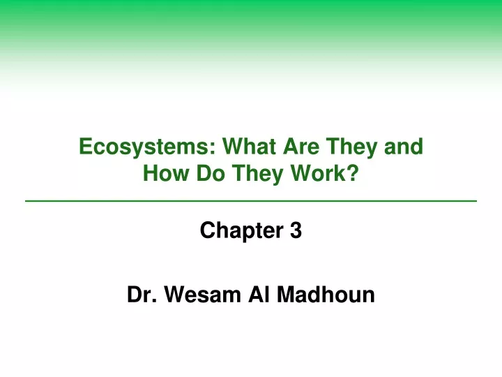 ecosystems what are they and how do they work