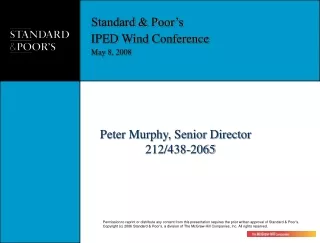 Standard &amp; Poor’s  IPED Wind Conference