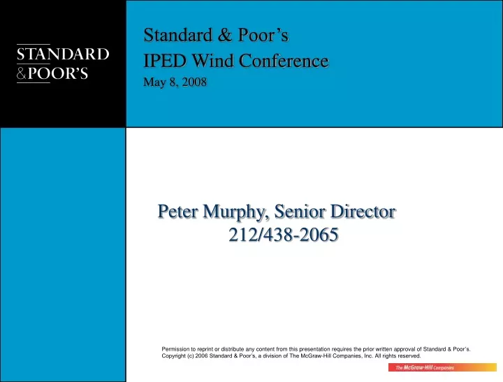 standard poor s iped wind conference