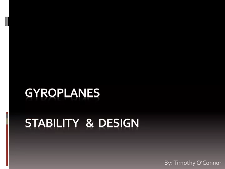 gyroplanes stability design