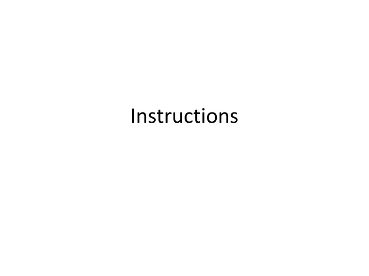 instructions