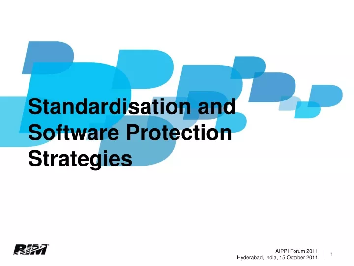 standardisation and software protection strategies