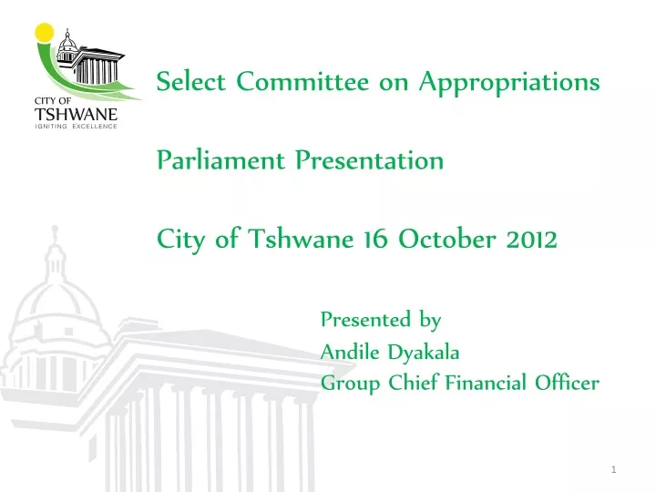 select committee on appropriations parliament