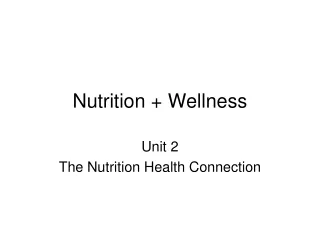 Nutrition + Wellness