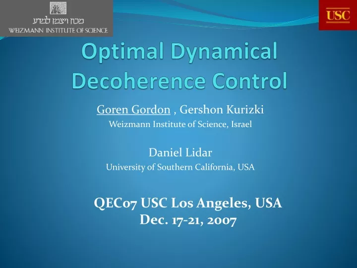 optimal dynamical decoherence control