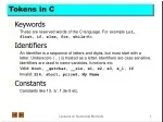 PPT - Tokens in C PowerPoint Presentation, free download - ID:10676022