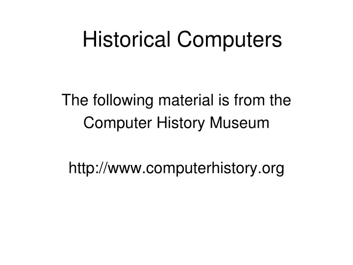 historical computers