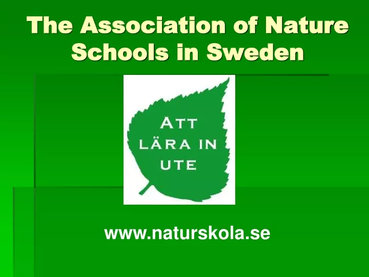 the association of nature schools in sweden