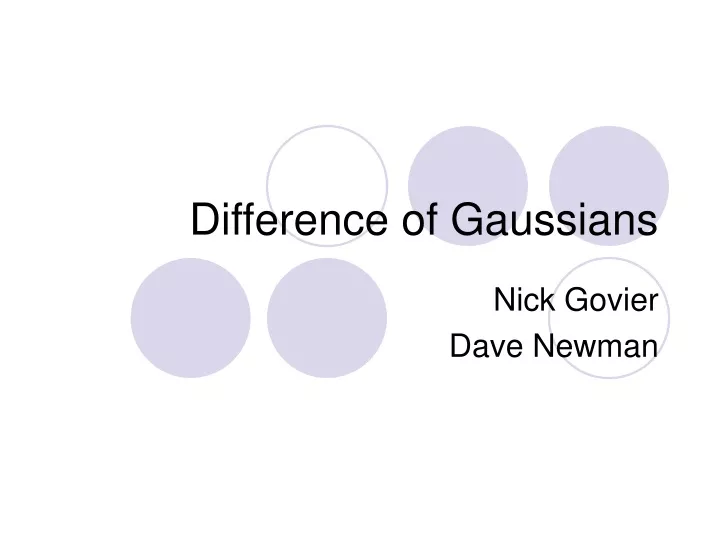 difference of gaussians