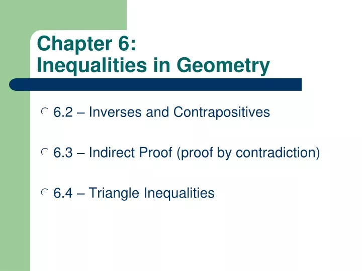 chapter 6 inequalities in geometry