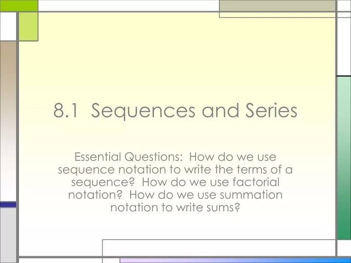8 1 sequences and series