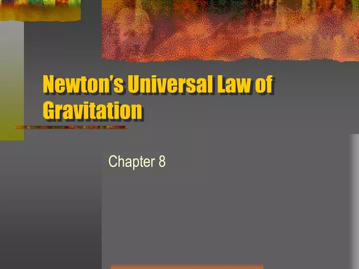 newton s universal law of gravitation