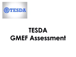 TESDA GMEF Assessment