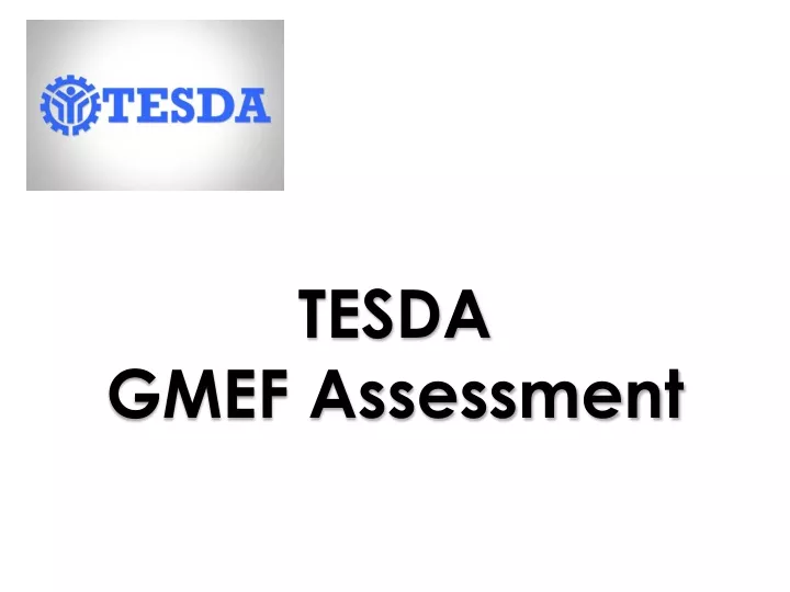 tesda gmef assessment