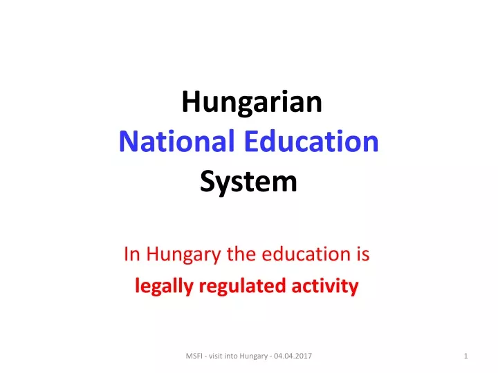 hungarian national education system