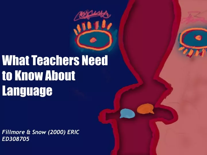 what teachers need to know about language