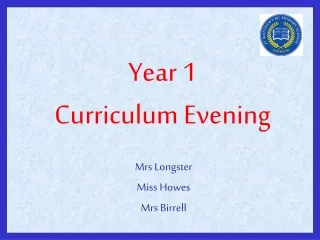 Year 1 Curriculum Evening