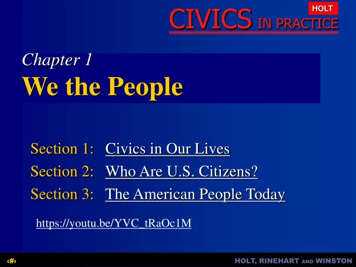 section 1 civics in our lives section 2 who are u s citizens section 3 the american people today