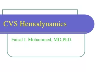 CVS Hemodynamics