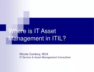 Where is IT Asset Management in ITIL?