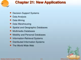 Chapter 21: New Applications