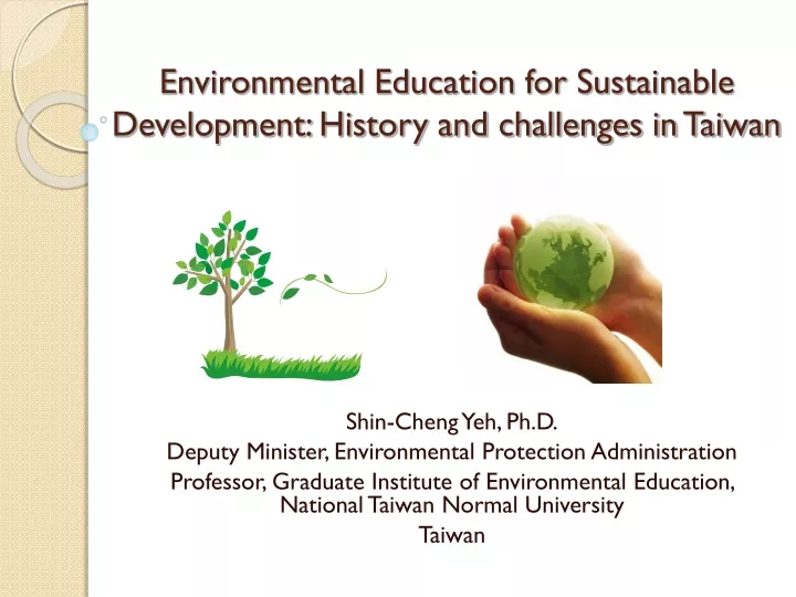 environmental education for sustainable development history and challenges in taiwan