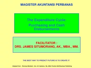 The Expenditure Cycle: Purchasing and Cash Disbursements