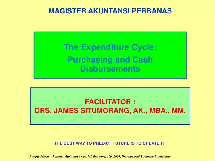 the expenditure cycle purchasing and cash disbursements