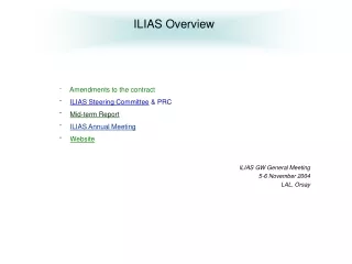 ILIAS Overview