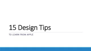 15 Design  Tips