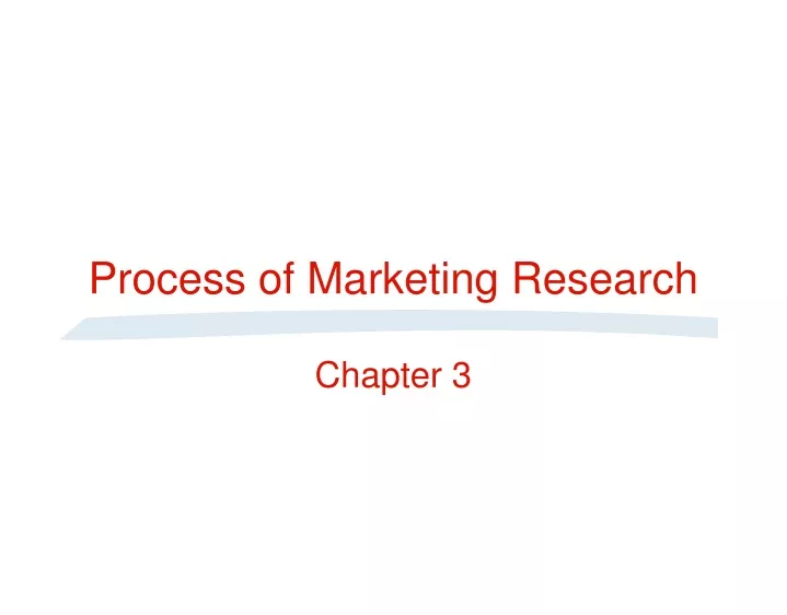 process of marketing research