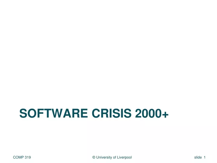 software crisis 2000