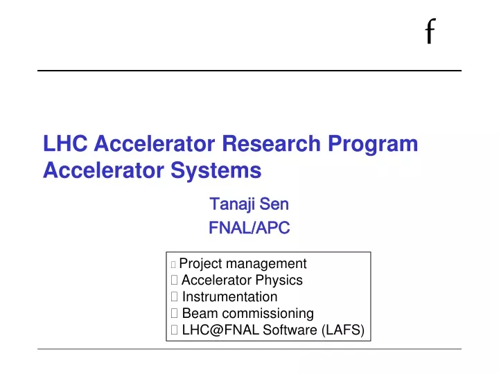 lhc accelerator research program accelerator systems
