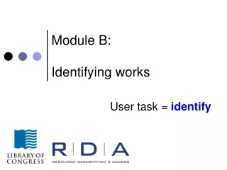 Module B: Identifying works